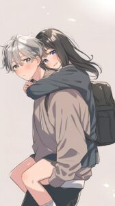【壁紙】おんぶカップル０