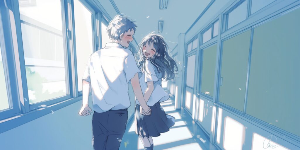 寄り添うカップル０