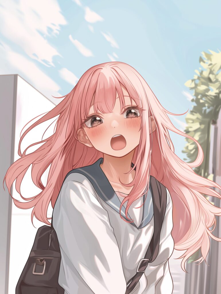 ピンク髪女子１