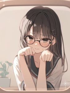 猫の真似する女子０