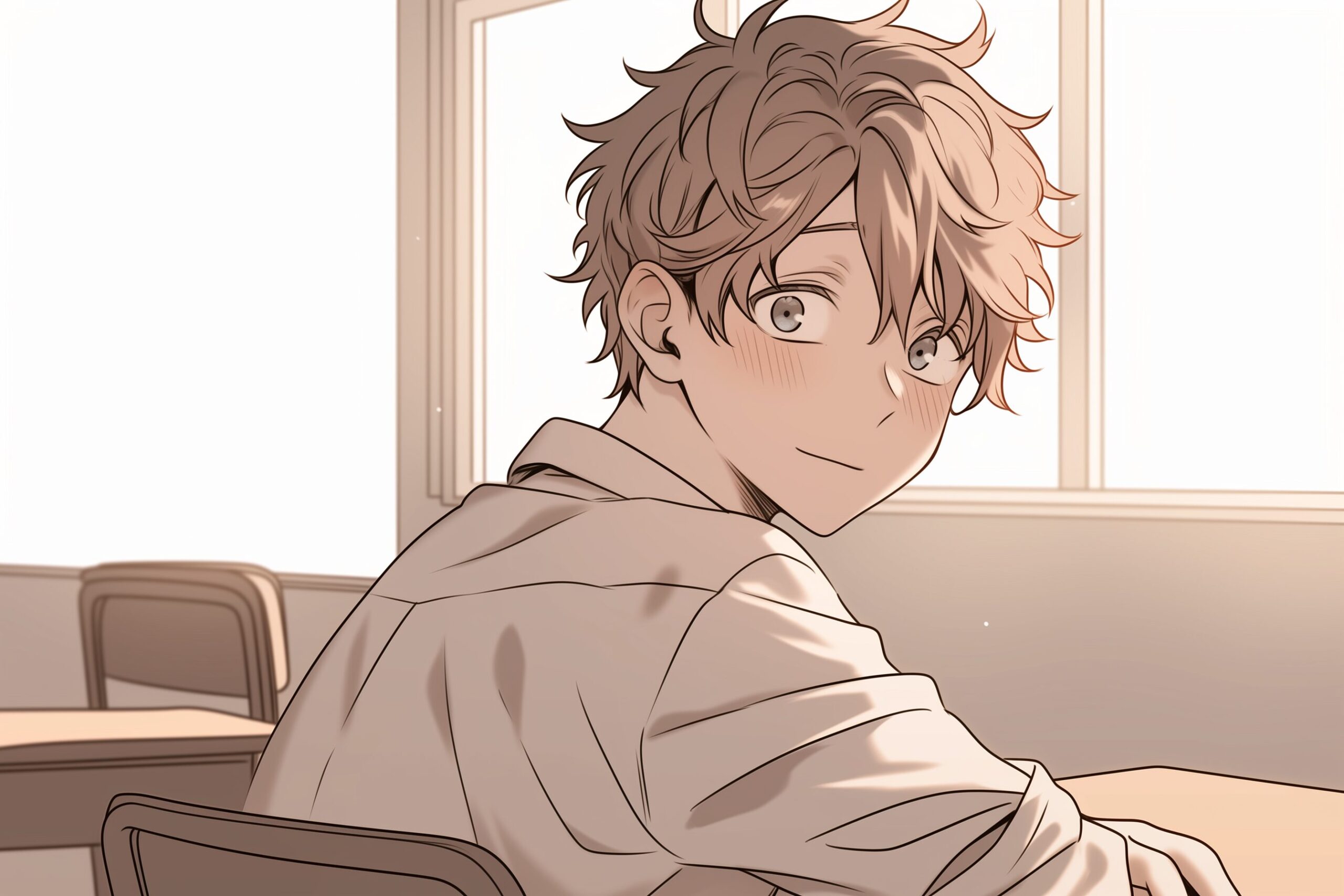 振り向き男子0
