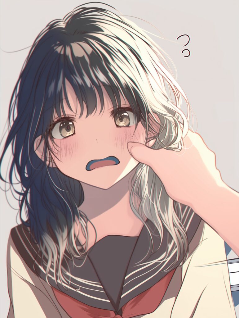 照れる女子０