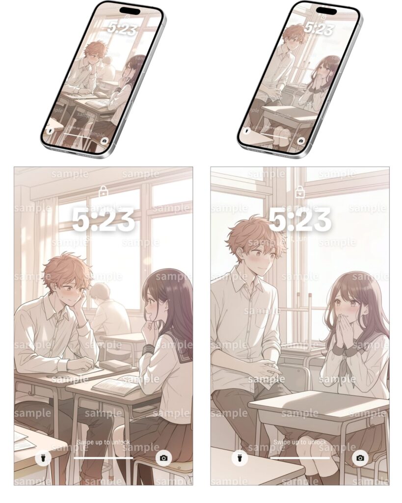漫画「10年ぶりの再会」特別イラスト（壁紙） / 寿司娘