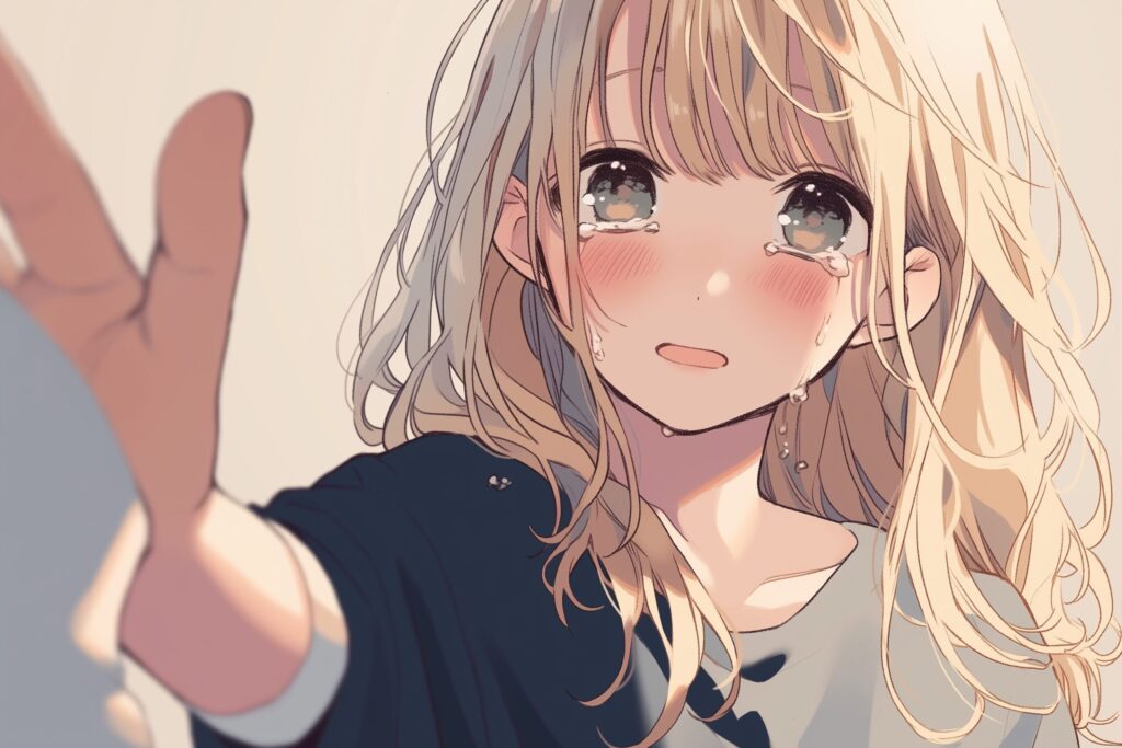 悲しい金髪女子０