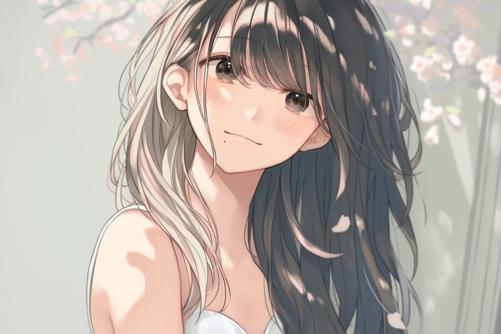 黒髪の美人女性０