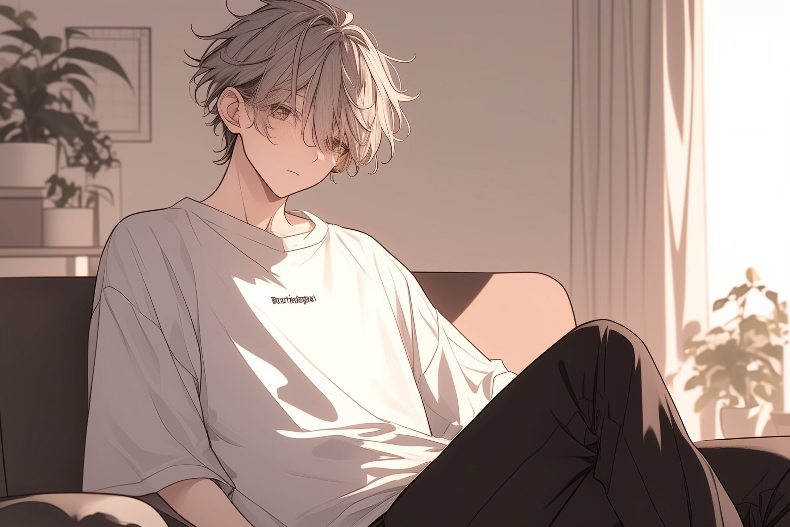銀髪の男性0
