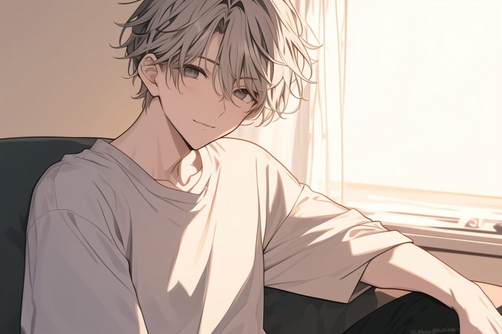 銀髪の男性０