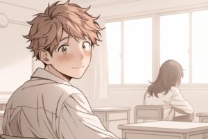 振り向き男子０