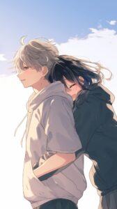 【壁紙】おんぶカップル０