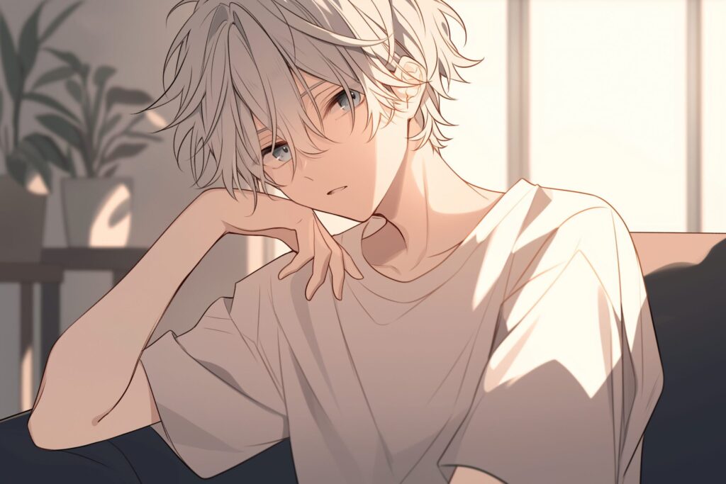 銀髪の男性０
