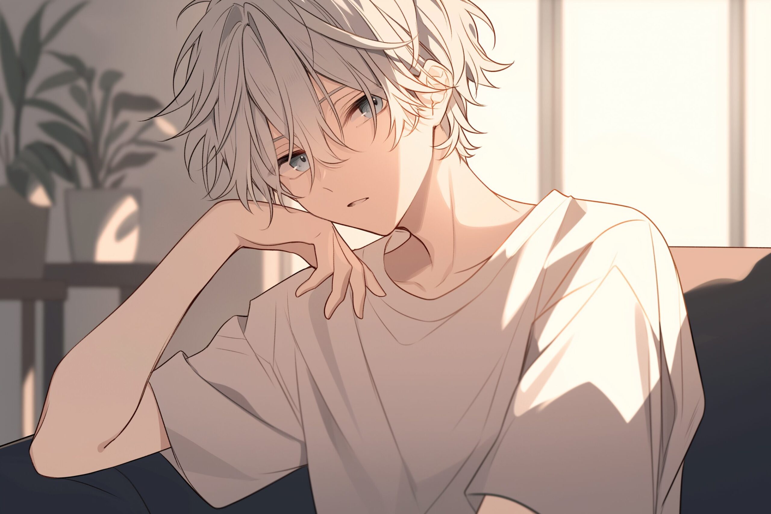 銀髪の男性0