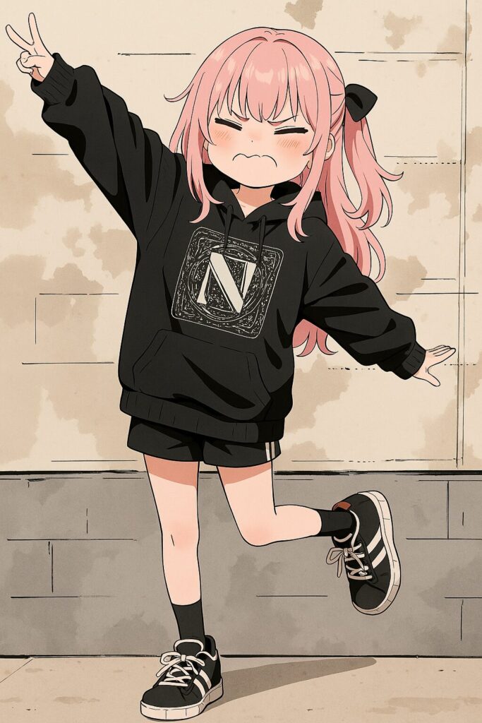 ピンク髪女子０