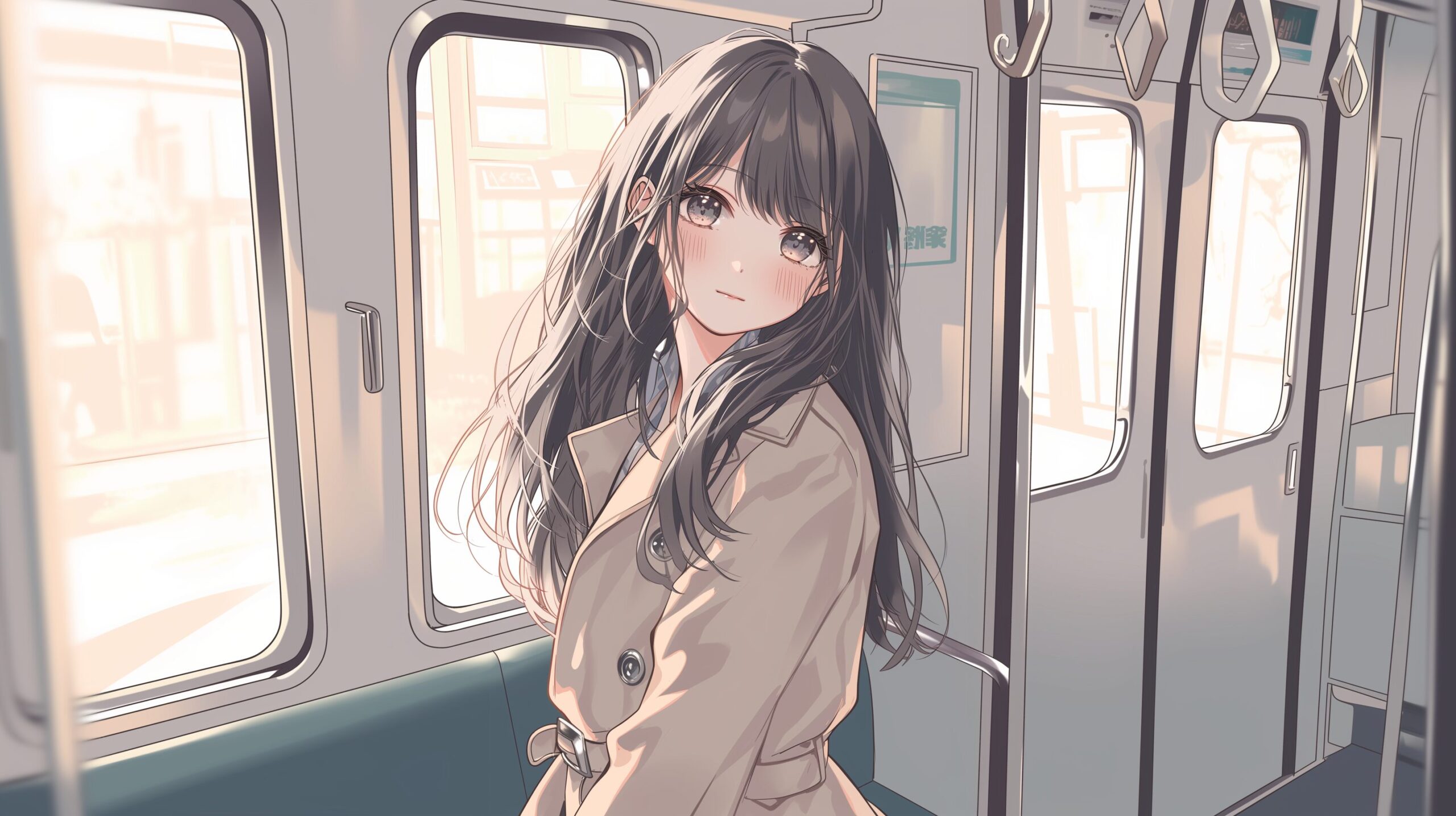 コートを着た女性０