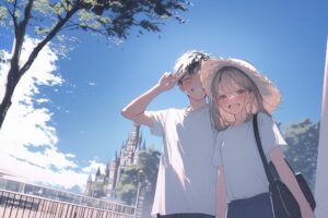 テーマパークカップル０