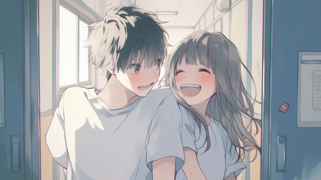 寄り添うカップル０