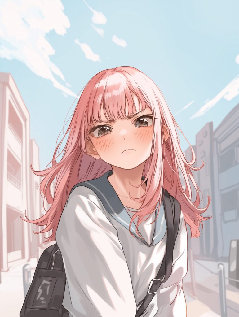 ピンク髪女子１