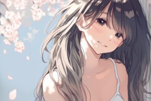 黒髪の美人女性０