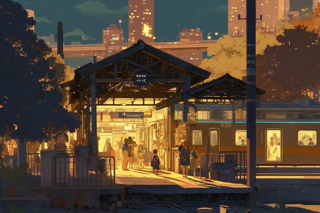駅のイラスト