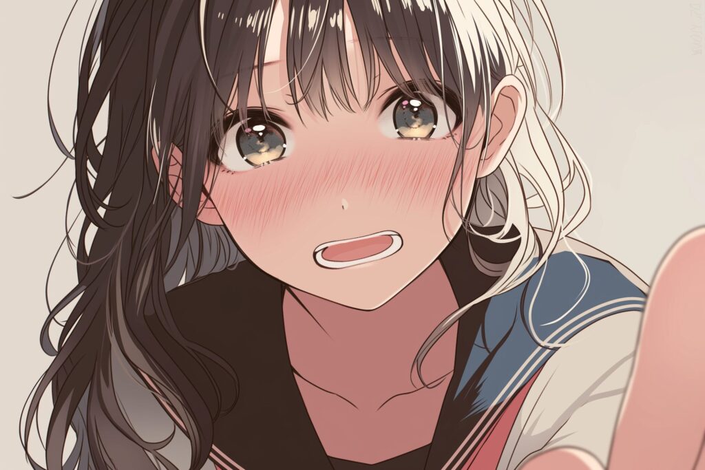 照れる女子０