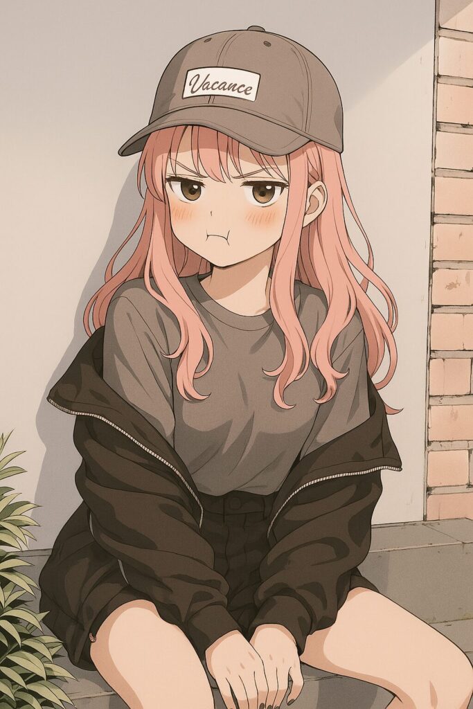 ピンク髪女子０