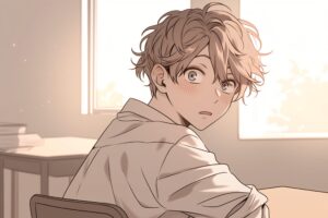 振り向き男子０