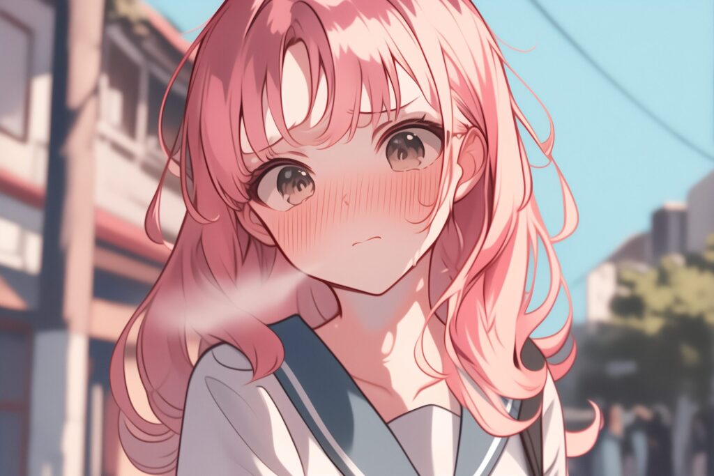 ピンク髪女子０