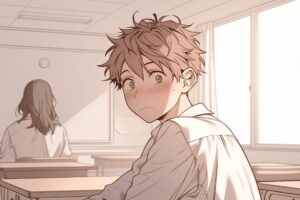 振り向き男子０