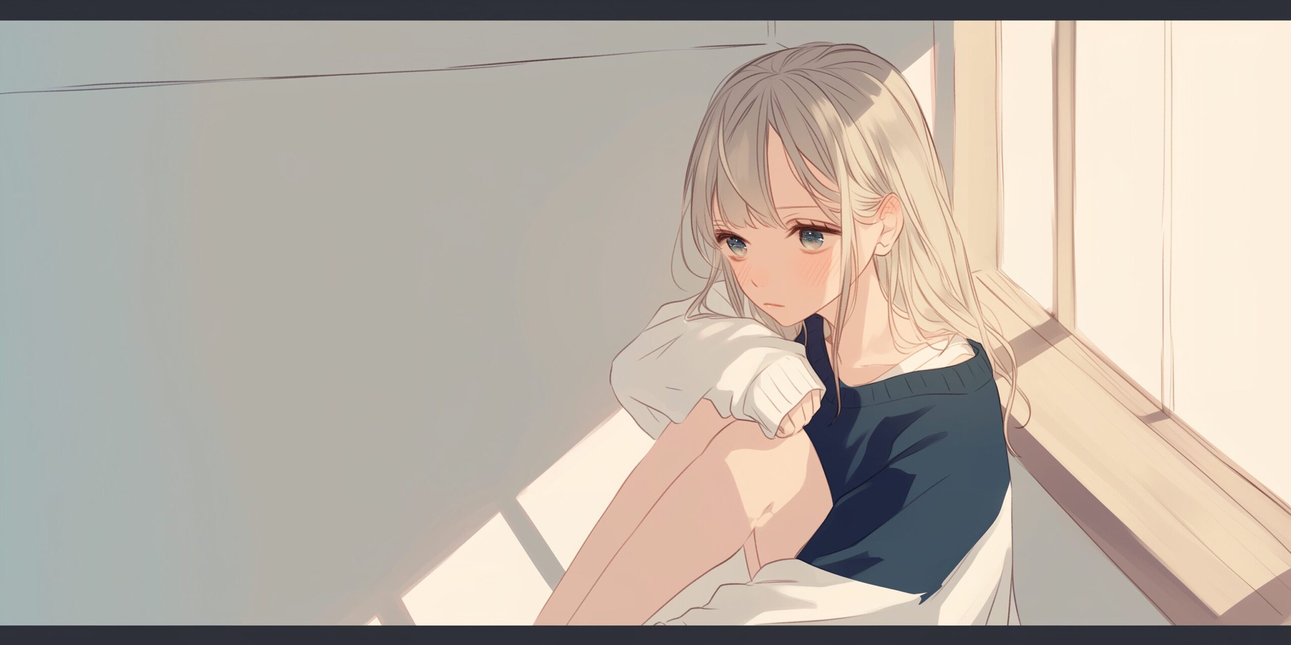 悲しい金髪女子０
