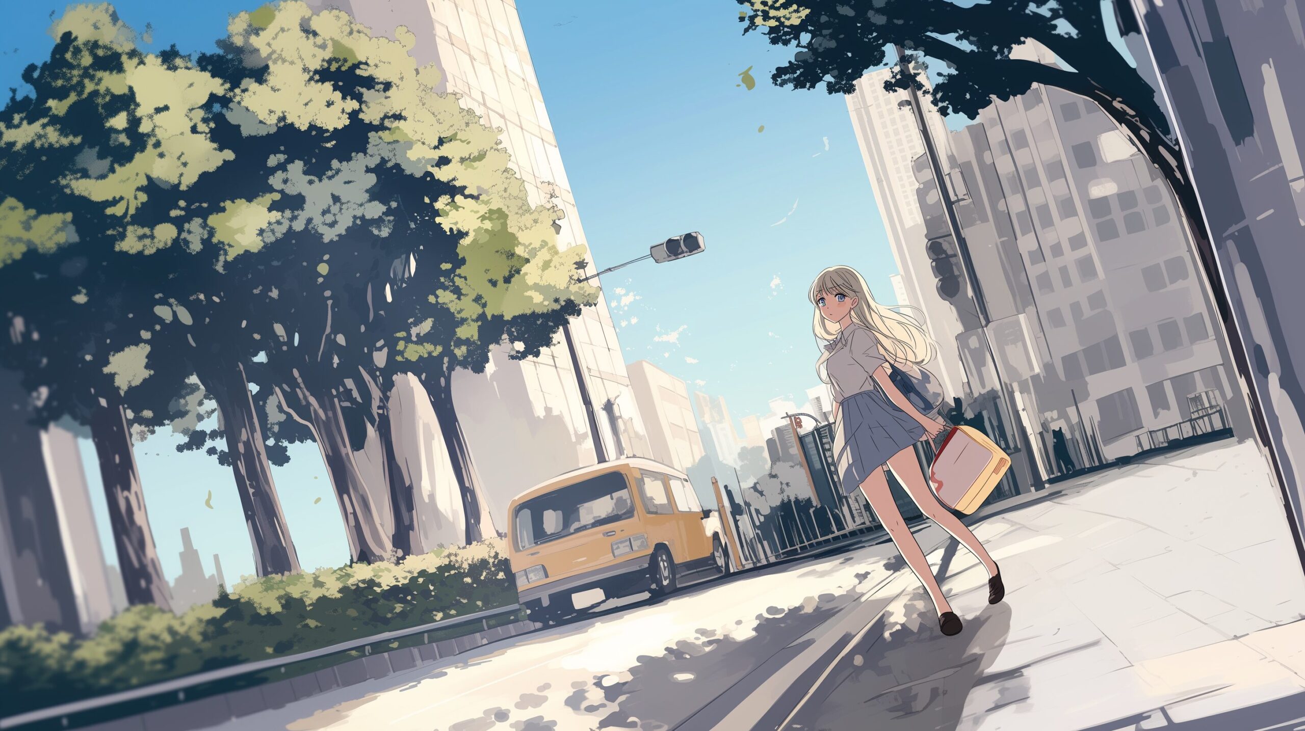 笑顔の金髪女子０