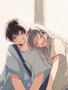 寄り添うカップル１