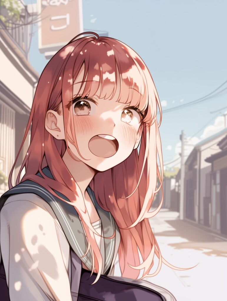 ピンク髪女子０