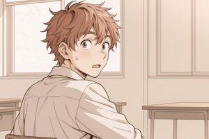 振り向き男子０