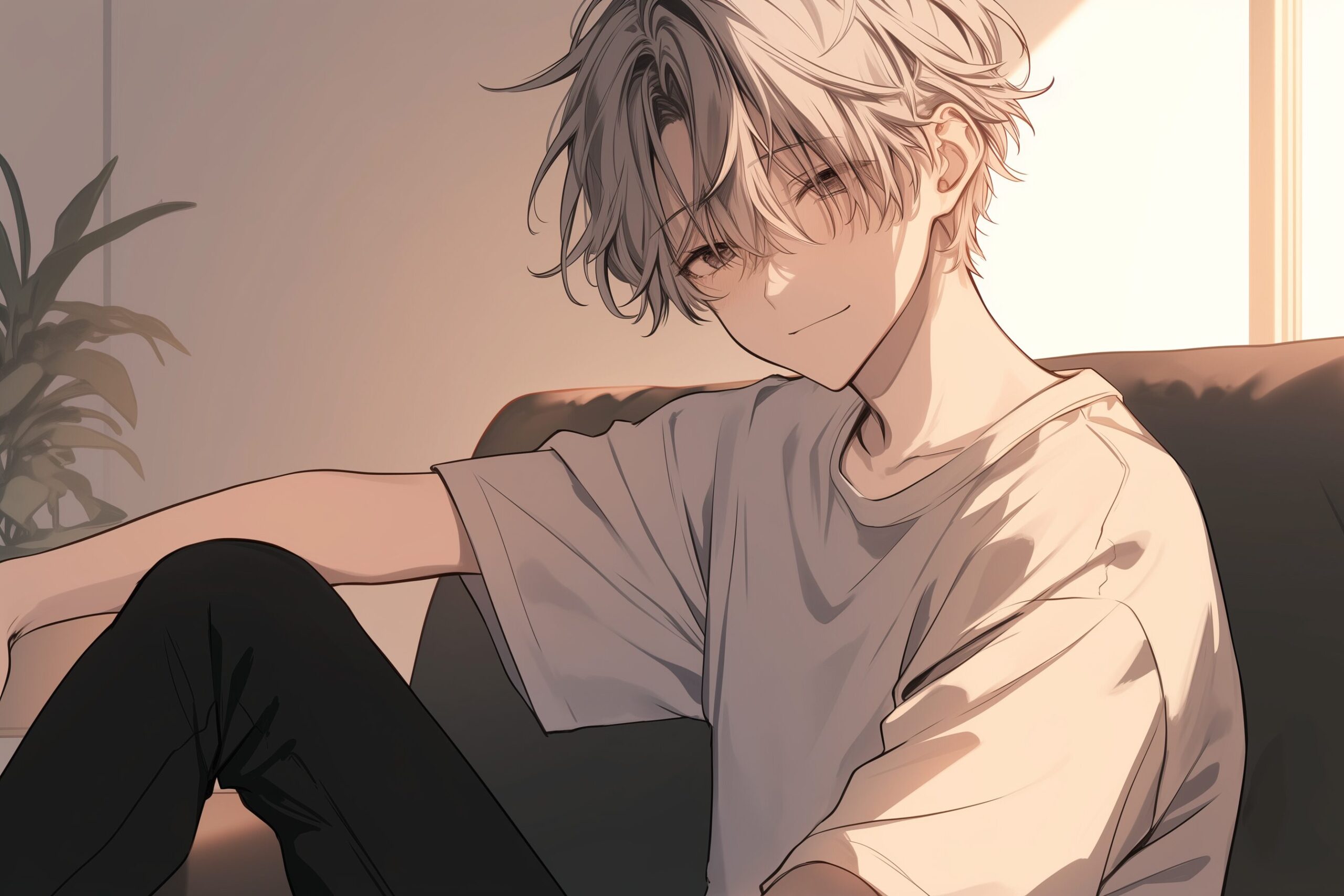 銀髪の男性0
