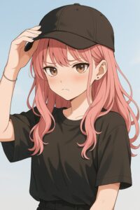 ピンク髪女子０