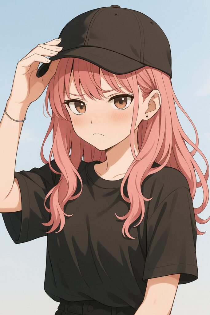 ピンク髪女子０