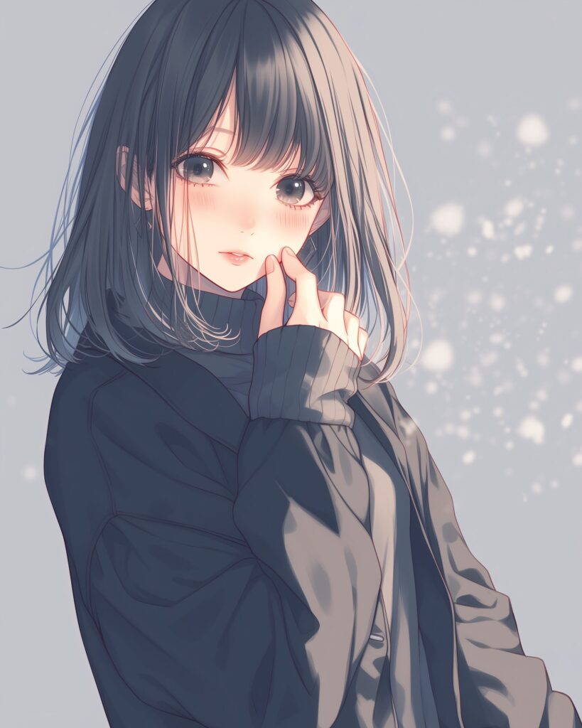マフラーコート女子０
