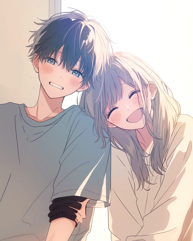 寄り添うカップル０