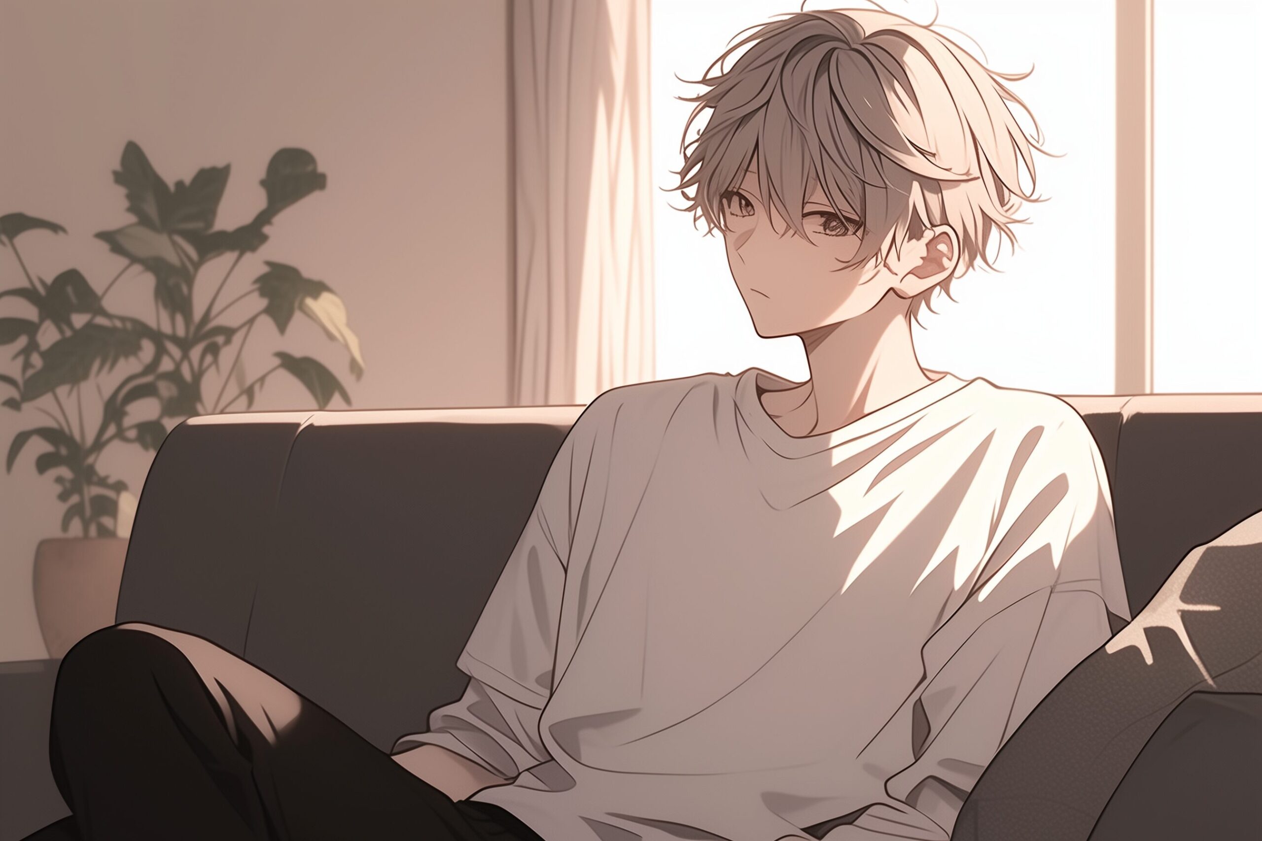 銀髪の男性0
