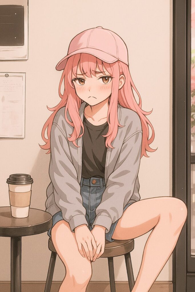 ピンク髪女子０