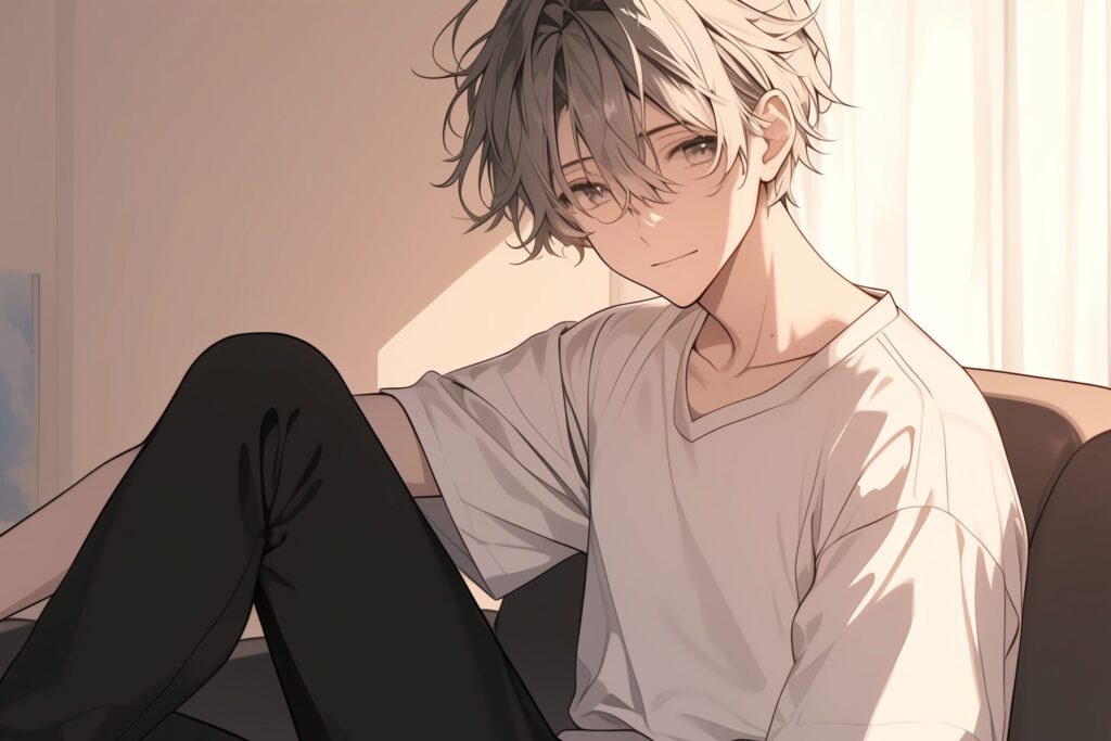 銀髪の男性０