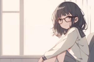 眼鏡女子０