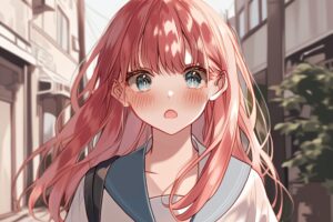 ピンク髪女子０