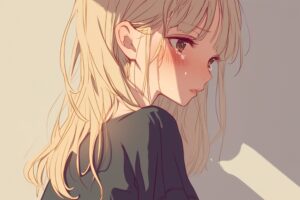 悲しい金髪女子０