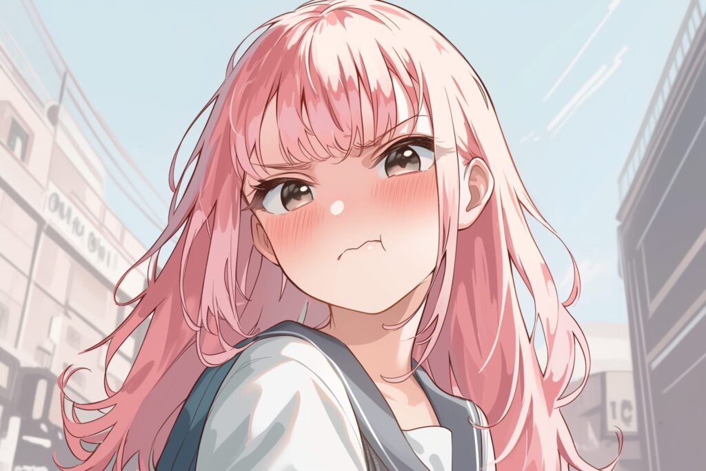 ピンク髪女子１
