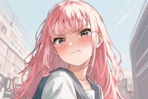 ピンク髪女子１