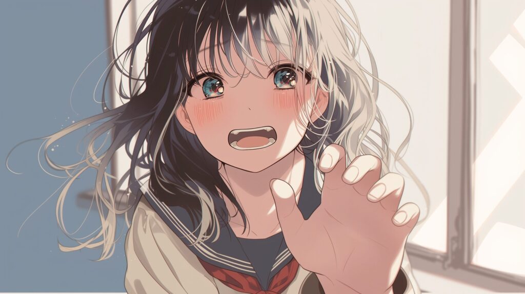 照れる女子０