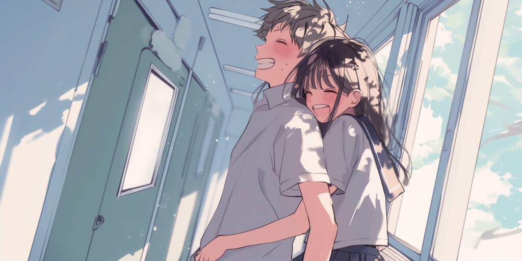 寄り添うカップル０