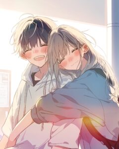寄り添うカップル０
