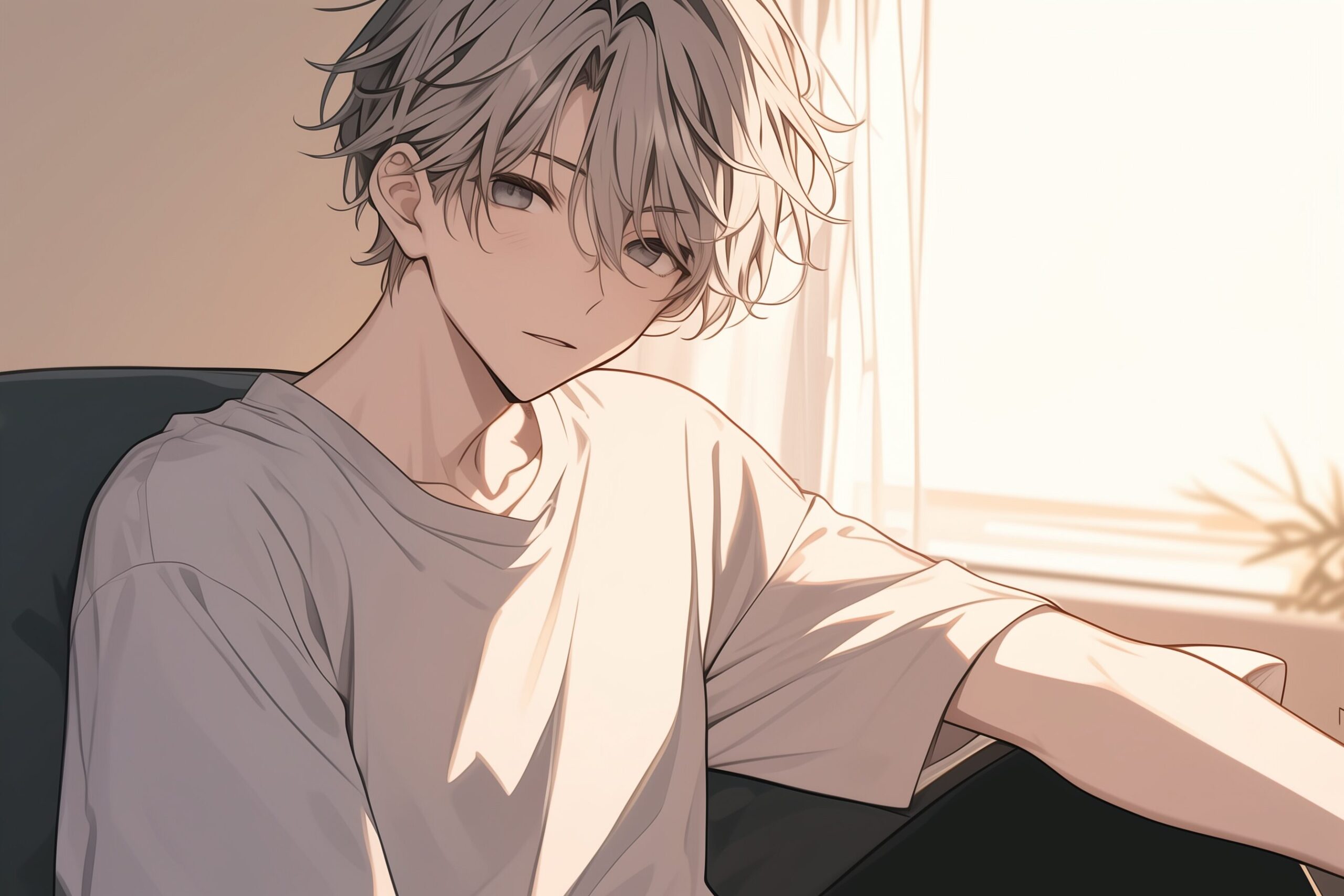銀髪の男性0