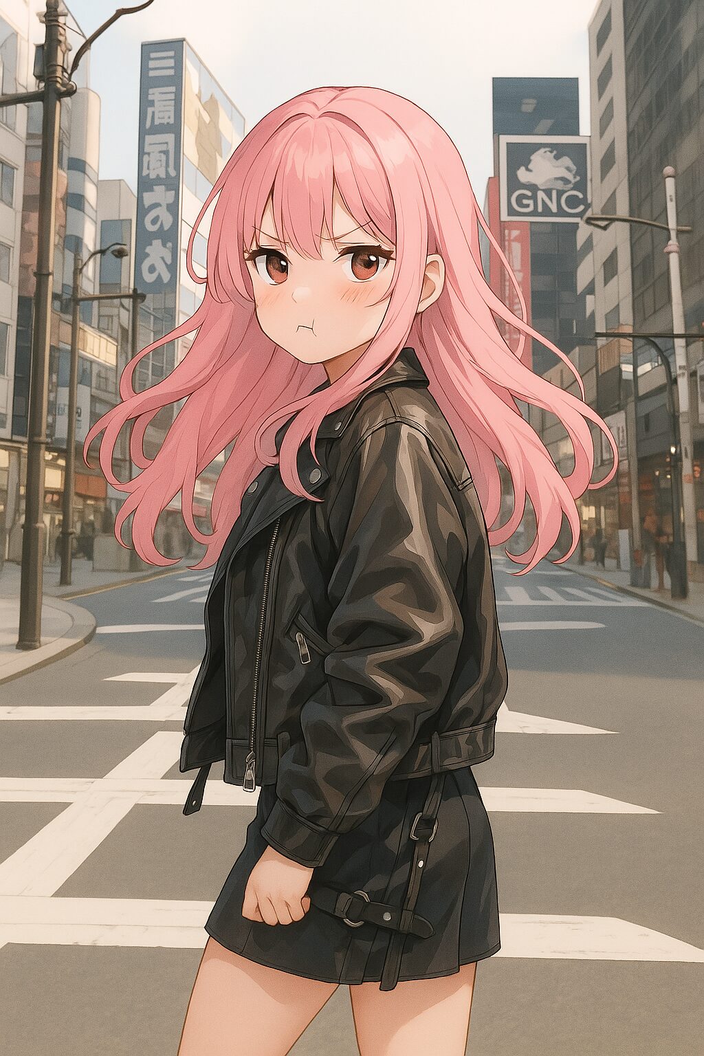ピンク髪女子0